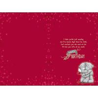 One I Love Bear Holding Rose Me to You Bear Birthday Card Extra Image 1 Preview